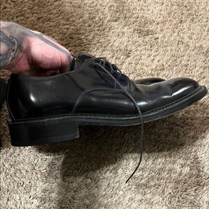 Giorgio Armani Black Leather Men's Dress Shoes